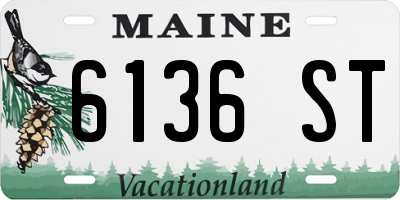 ME license plate 6136ST