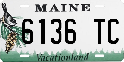 ME license plate 6136TC