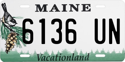 ME license plate 6136UN