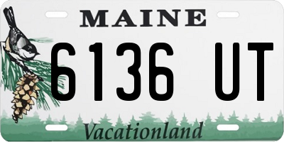 ME license plate 6136UT