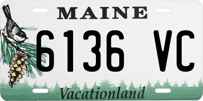 ME license plate 6136VC