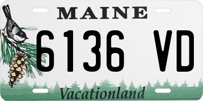 ME license plate 6136VD