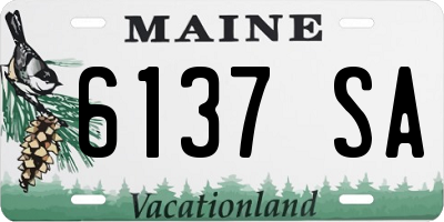 ME license plate 6137SA