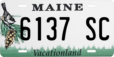 ME license plate 6137SC