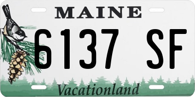 ME license plate 6137SF