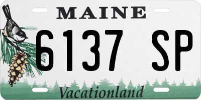 ME license plate 6137SP
