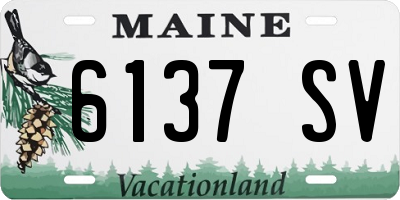 ME license plate 6137SV