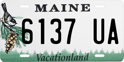 ME license plate 6137UA