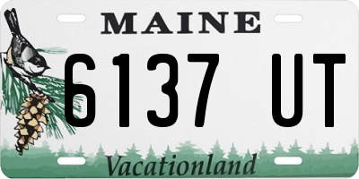 ME license plate 6137UT