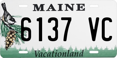 ME license plate 6137VC