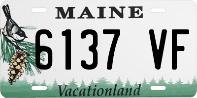 ME license plate 6137VF