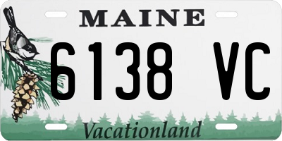 ME license plate 6138VC