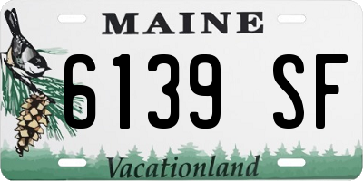 ME license plate 6139SF