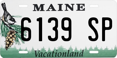ME license plate 6139SP