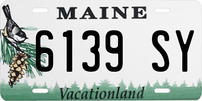 ME license plate 6139SY