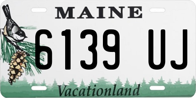 ME license plate 6139UJ