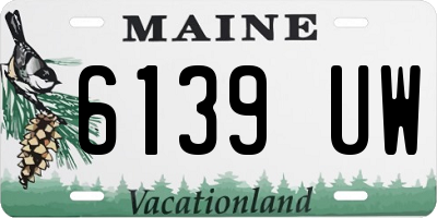 ME license plate 6139UW