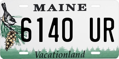 ME license plate 6140UR