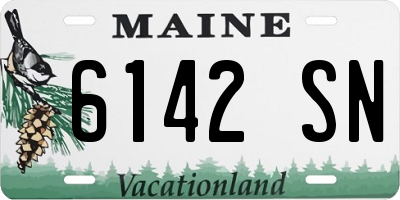 ME license plate 6142SN