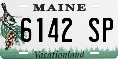 ME license plate 6142SP