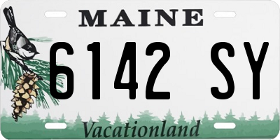 ME license plate 6142SY