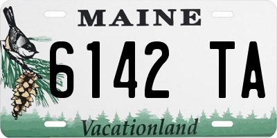 ME license plate 6142TA