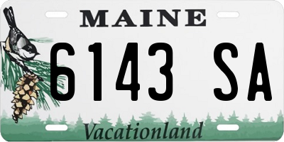 ME license plate 6143SA