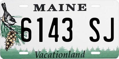 ME license plate 6143SJ