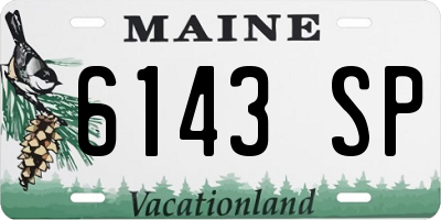 ME license plate 6143SP