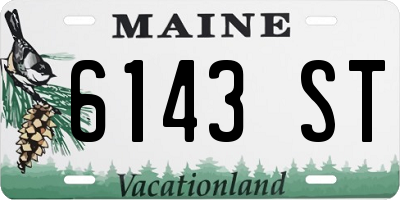 ME license plate 6143ST