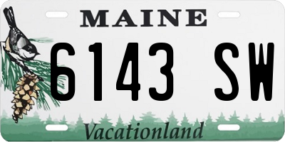 ME license plate 6143SW