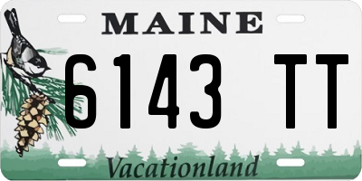 ME license plate 6143TT