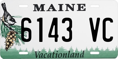 ME license plate 6143VC