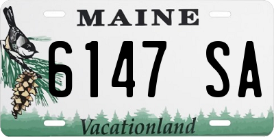 ME license plate 6147SA