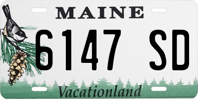 ME license plate 6147SD