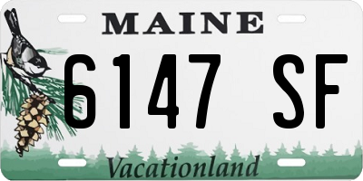 ME license plate 6147SF