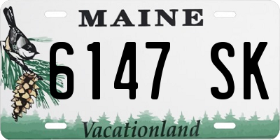 ME license plate 6147SK