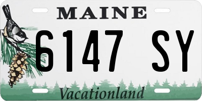 ME license plate 6147SY