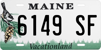 ME license plate 6149SF