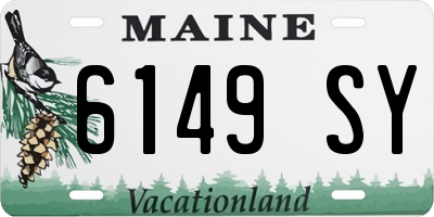 ME license plate 6149SY
