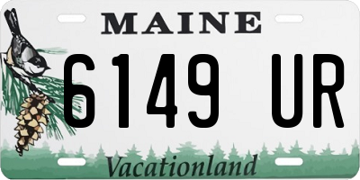 ME license plate 6149UR