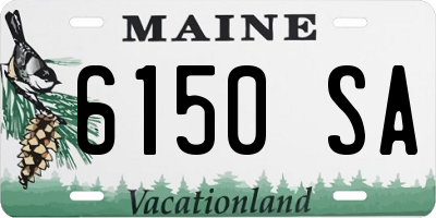 ME license plate 6150SA