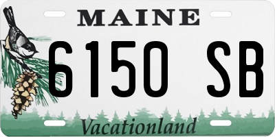 ME license plate 6150SB