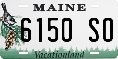 ME license plate 6150SO