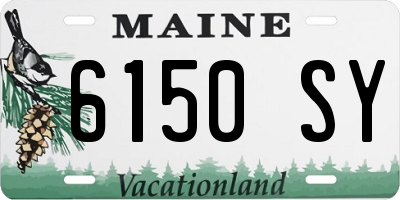 ME license plate 6150SY