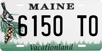 ME license plate 6150TO