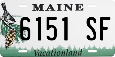 ME license plate 6151SF