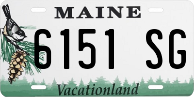 ME license plate 6151SG