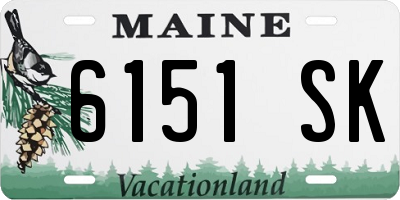 ME license plate 6151SK