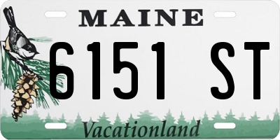 ME license plate 6151ST